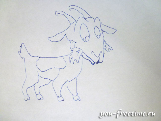 Нарисованная коза