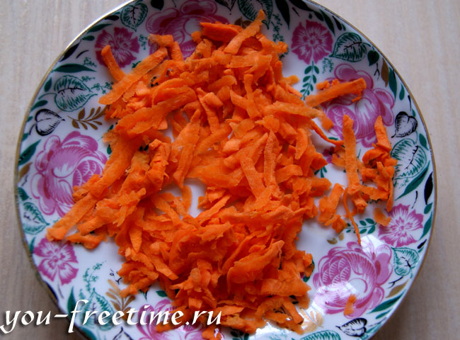 Морковь, натёртая на тёрке